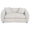 Coaster Furniture Isabella 504972 Fabric Upholstered Loveseat - Sand IMAGE 6