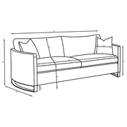  Coaster Furniture Corliss 508824 Upholstered Curved Track Arm Sofa - Camel IMAGE 12