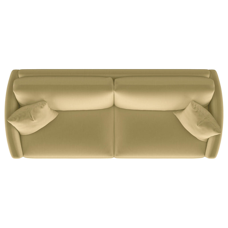  Coaster Furniture Corliss 508824 Upholstered Curved Track Arm Sofa - Camel IMAGE 4
