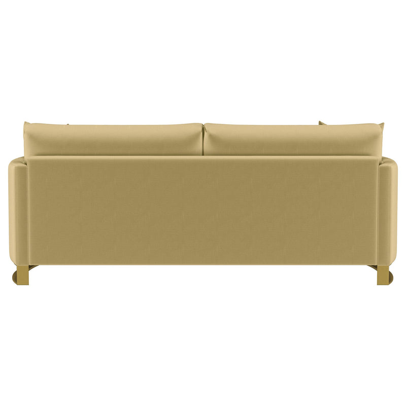  Coaster Furniture Corliss 508824 Upholstered Curved Track Arm Sofa - Camel IMAGE 7