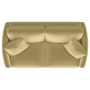  Coaster Furniture Corliss 508825 Upholstered Curved Track Arm Loveseat - Camel IMAGE 5