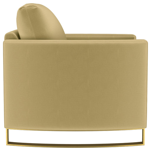 Coaster Furniture Corliss 508826 Upholstered Curved Track Arm Chair - Camel IMAGE 2