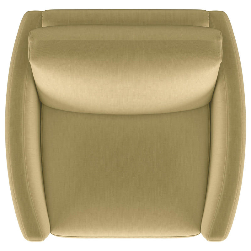  Coaster Furniture Corliss 508826 Upholstered Curved Track Arm Chair - Camel IMAGE 5