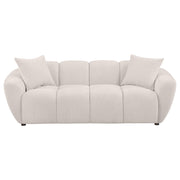  Coaster Furniture Destino 509301 Chenille Upholstered Splayed Arm Sofa - Greige IMAGE 5