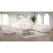  Coaster Furniture Destino 509301 Chenille Upholstered Splayed Arm Sofa - Greige IMAGE 8