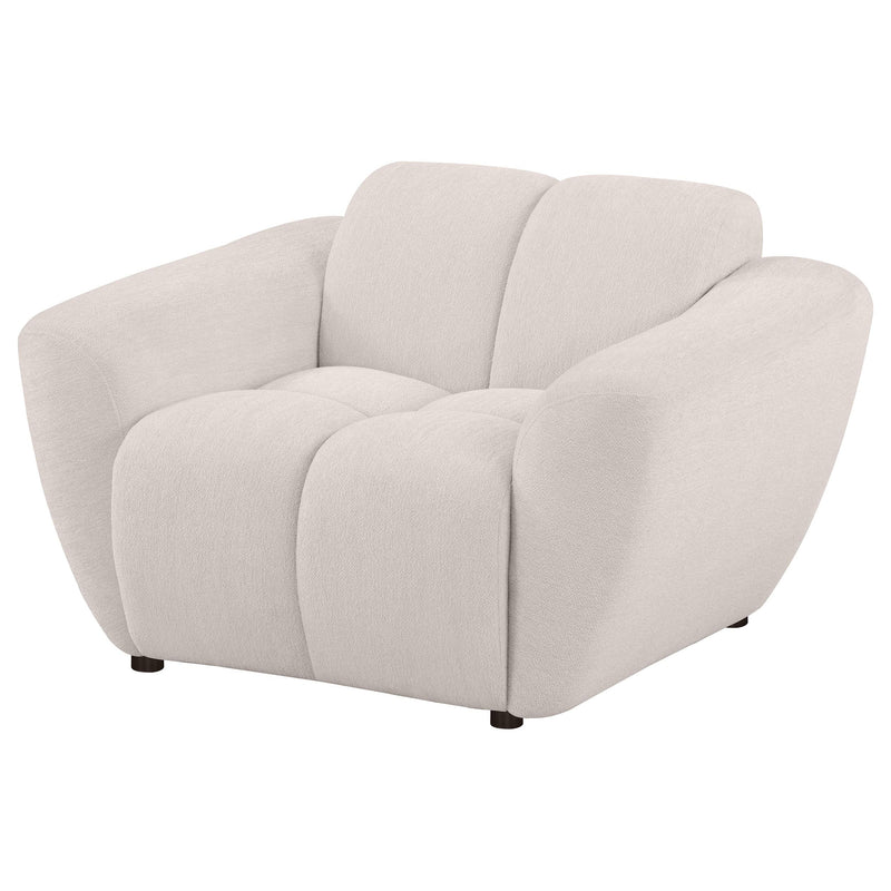  Coaster Furniture Destino 509303 Chenille Upholstered Splayed Arm Accent Chair - Greige IMAGE 3