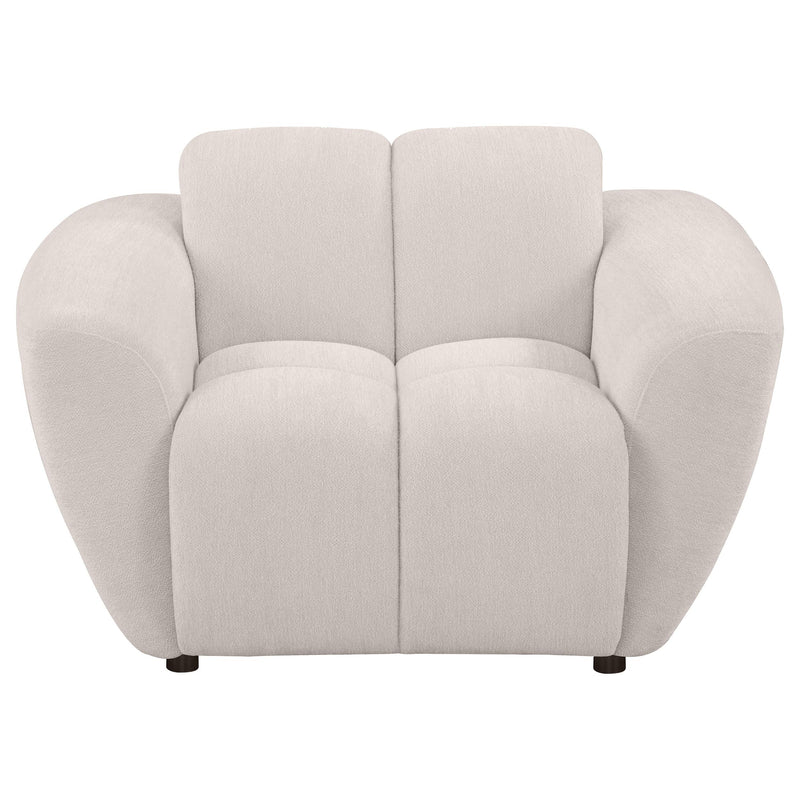  Coaster Furniture Destino 509303 Chenille Upholstered Splayed Arm Accent Chair - Greige IMAGE 7