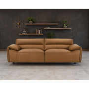  Coaster Furniture Buxton 509501 Top Grain Leather Upholstered Sofa - Orange IMAGE 4