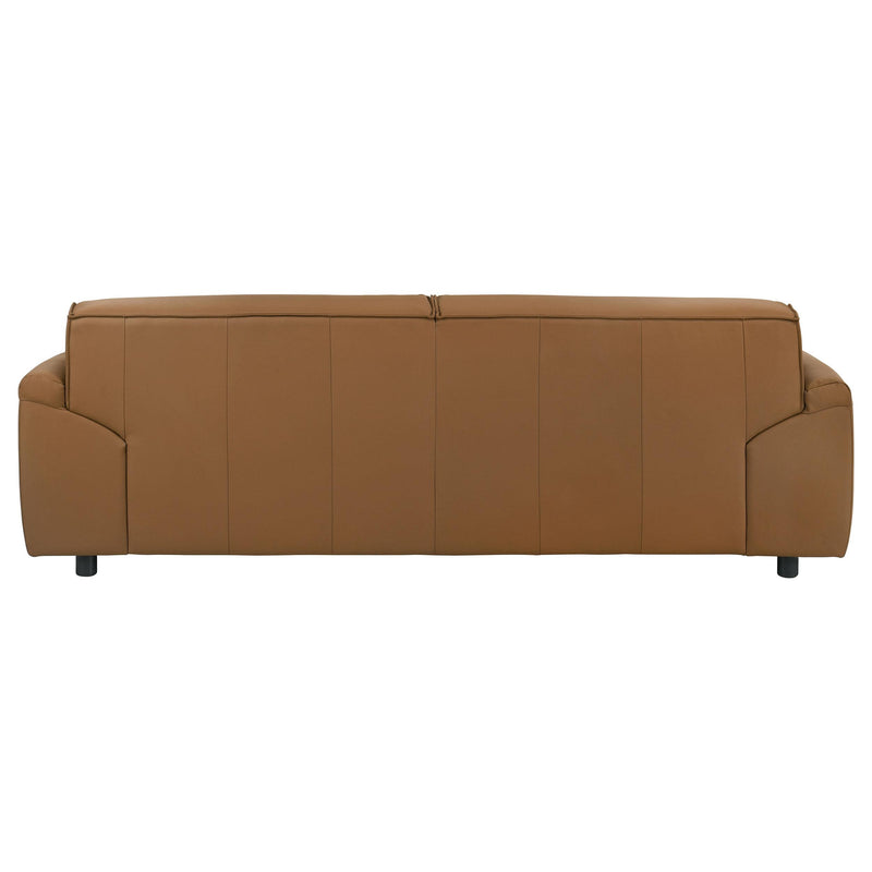  Coaster Furniture Buxton 509501 Top Grain Leather Upholstered Sofa - Orange IMAGE 8