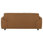  Coaster Furniture Buxton 509502 Top Grain Leather Upholstered Loveseat - Orange IMAGE 7