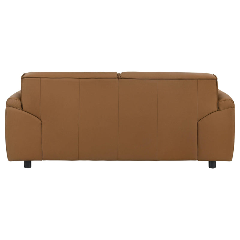  Coaster Furniture Buxton 509502 Top Grain Leather Upholstered Loveseat - Orange IMAGE 7