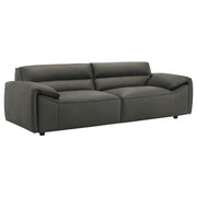  Coaster Furniture Buxton 509504 Top Grain Leather Upholstered Sofa - Graphite IMAGE 1