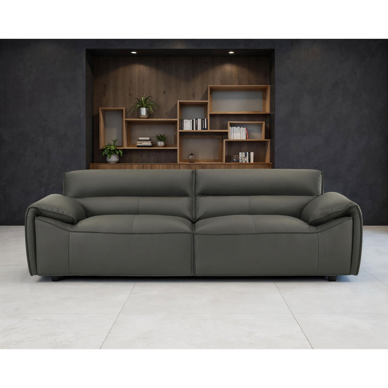  Coaster Furniture Buxton 509504 Top Grain Leather Upholstered Sofa - Graphite IMAGE 4