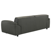  Coaster Furniture Buxton 509504 Top Grain Leather Upholstered Sofa - Graphite IMAGE 5