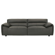  Coaster Furniture Buxton 509504 Top Grain Leather Upholstered Sofa - Graphite IMAGE 7