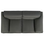  Coaster Furniture Buxton 509505 Top Grain Leather Upholstered Loveseat - Graphite IMAGE 5
