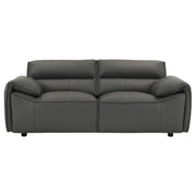  Coaster Furniture Buxton 509505 Top Grain Leather Upholstered Loveseat - Graphite IMAGE 7