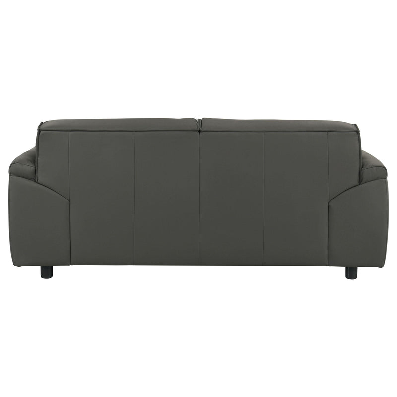  Coaster Furniture Buxton 509505 Top Grain Leather Upholstered Loveseat - Graphite IMAGE 8
