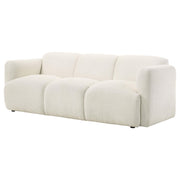  Coaster Furniture Dorset 509811 Fabric Upholstered Round Track Arm Sofa - White IMAGE 10
