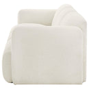  Coaster Furniture Dorset 509811 Fabric Upholstered Round Track Arm Sofa - White IMAGE 2