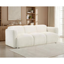  Coaster Furniture Dorset 509811 Fabric Upholstered Round Track Arm Sofa - White IMAGE 4