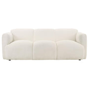  Coaster Furniture Dorset 509811 Fabric Upholstered Round Track Arm Sofa - White IMAGE 7