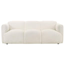  Coaster Furniture Dorset 509811 Fabric Upholstered Round Track Arm Sofa - White IMAGE 7