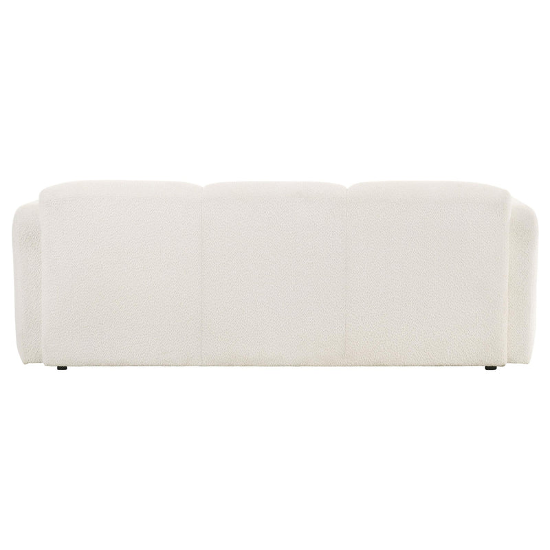  Coaster Furniture Dorset 509811 Fabric Upholstered Round Track Arm Sofa - White IMAGE 8