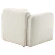  Coaster Furniture Dorset 509813 Fabric Upholstered Round Track Arm Accent Chair - White IMAGE 12