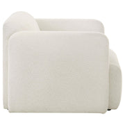  Coaster Furniture Dorset 509813 Fabric Upholstered Round Track Arm Accent Chair - White IMAGE 3
