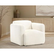  Coaster Furniture Dorset 509813 Fabric Upholstered Round Track Arm Accent Chair - White IMAGE 4
