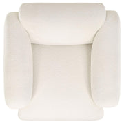  Coaster Furniture Dorset 509813 Fabric Upholstered Round Track Arm Accent Chair - White IMAGE 5