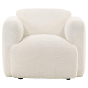  Coaster Furniture Dorset 509813 Fabric Upholstered Round Track Arm Accent Chair - White IMAGE 7