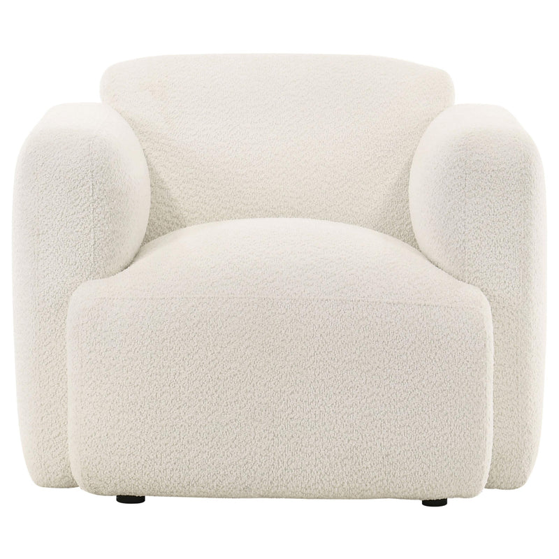  Coaster Furniture Dorset 509813 Fabric Upholstered Round Track Arm Accent Chair - White IMAGE 7