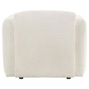  Coaster Furniture Dorset 509813 Fabric Upholstered Round Track Arm Accent Chair - White IMAGE 9