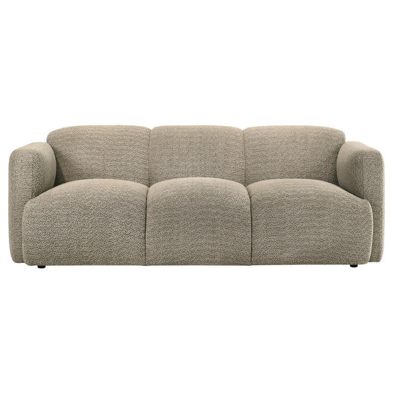  Coaster Furniture Dorset 509814 Fabric Upholstered Round Track Arm Sofa - Brown IMAGE 7