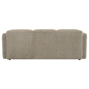  Coaster Furniture Dorset 509814 Fabric Upholstered Round Track Arm Sofa - Brown IMAGE 8