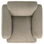  Coaster Furniture Dorset 509816 Fabric Upholstered Round Track Arm Accent Chair - Brown IMAGE 4