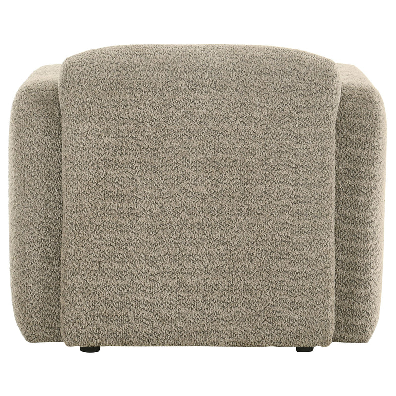  Coaster Furniture Dorset 509816 Fabric Upholstered Round Track Arm Accent Chair - Brown IMAGE 8