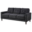  Coaster Furniture Bowen II 509981 Fabric Upholstered Track Arm Sofa - Steel Grey IMAGE 8