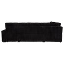  Coaster Furniture Devonshire 511049 Sleeper Sectional Sofa Storage Chaise - Black IMAGE 13