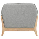  Coaster Furniture Vaughn 511073 Fabric Upholstered Flared Arm Accent Chair - Grey IMAGE 8