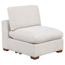  Coaster Furniture Lakeview 551461 Upholstered Armless Chair - Ivory IMAGE 1