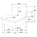  Coaster Furniture Lakeview 551461 Upholstered Armless Chair - Ivory IMAGE 3