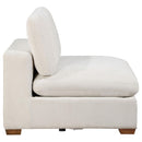  Coaster Furniture Lakeview 551461 Upholstered Armless Chair - Ivory IMAGE 8