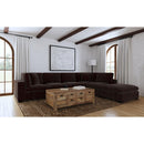  Coaster Furniture Lakeview 551465 Upholstered Corner Chair - Dark Chocolate IMAGE 2