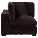  Coaster Furniture Lakeview 551465 Upholstered Corner Chair - Dark Chocolate IMAGE 5
