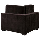  Coaster Furniture Lakeview 551465 Upholstered Corner Chair - Dark Chocolate IMAGE 7