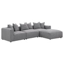  Coaster Furniture Jennifer 551594 Upholstered Armless Chair - Grey IMAGE 15