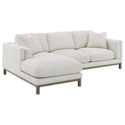  Coaster Furniture Geneva 551777 Boucle Upholstered Sectional Chaise Sofa - Sand IMAGE 1